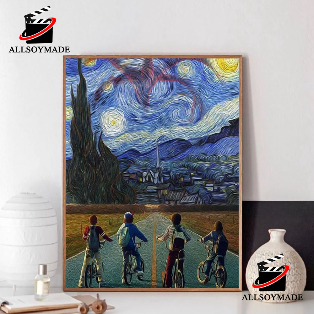 Will Byers And Friend Van Gogh Stranger Things Poster, Cheap Stranger Things Merch
