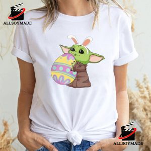 Cheap Bunny Baby Yoda Characters Star Wars Easter Eggs Shirt, Easter Gifts For Adults