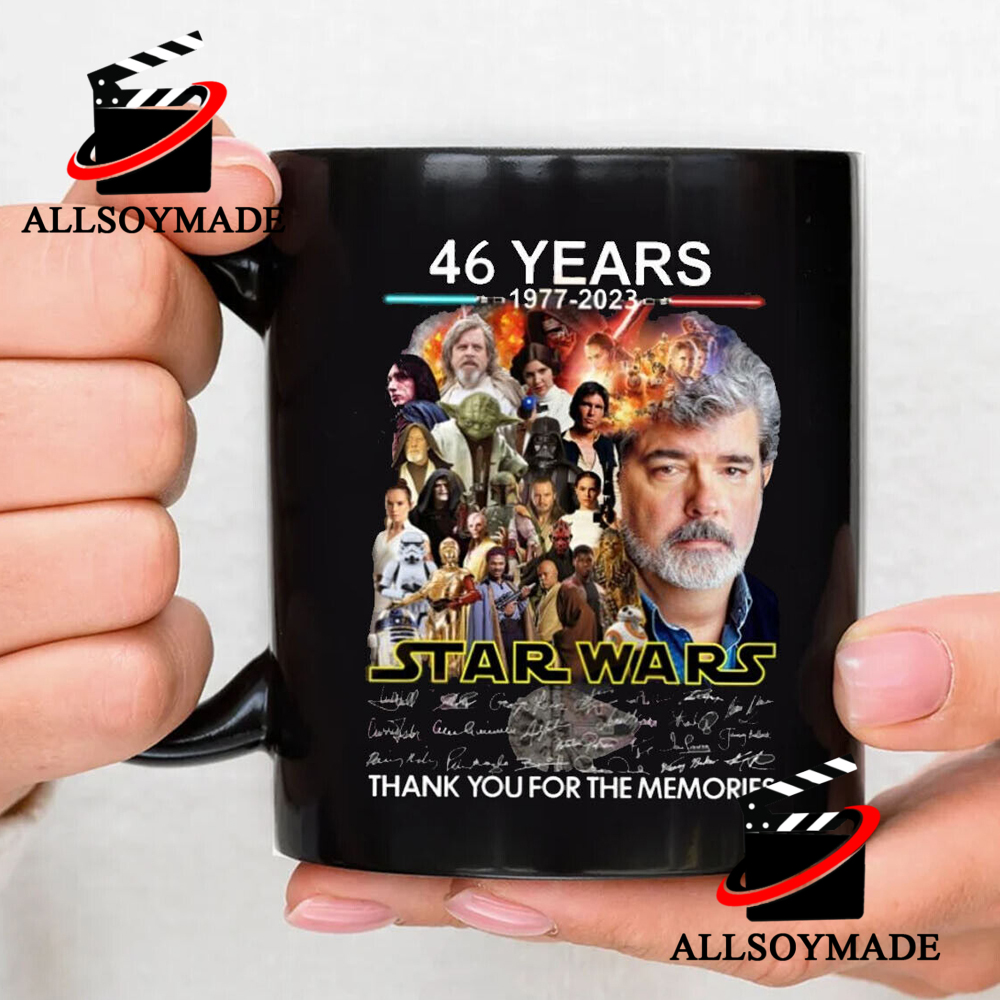 Cheap 46 Years 1977–2023 Anniversary Thank You For The Memories Star Wars  Coffee Mug - Allsoymade