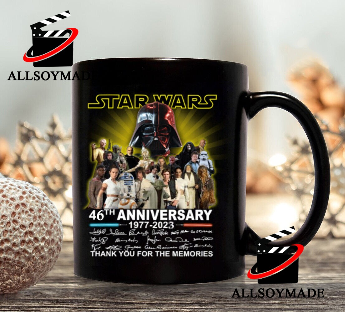 Cheap 46 Years 1977–2023 Anniversary Thank You For The Memories Star Wars  Coffee Mug - Allsoymade