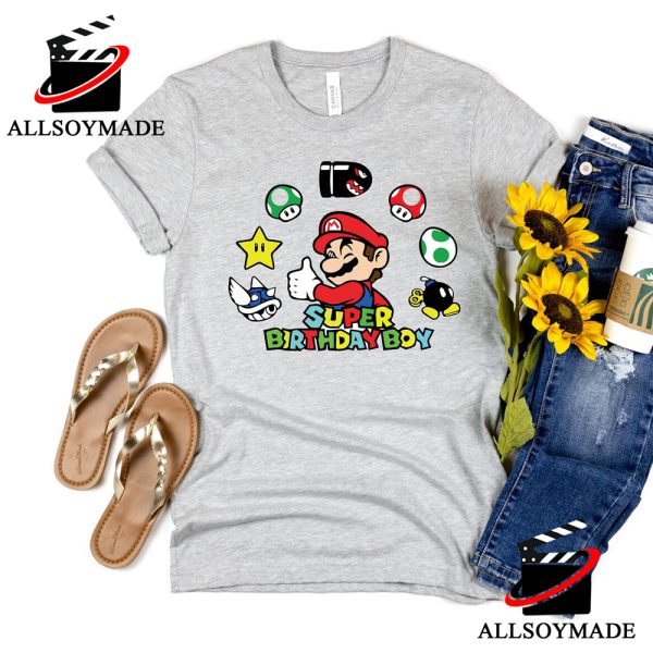 Cheap Birthday Boys Mario T Shirt, Super Mario Bros T Shirt, Cool Birthday Gifts For Guys 1