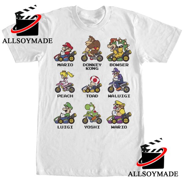 Cheap Nintendo Cast Mario Kart T Shirt, Super Mario Bros T Shirt, Boys Mario T Shirt
