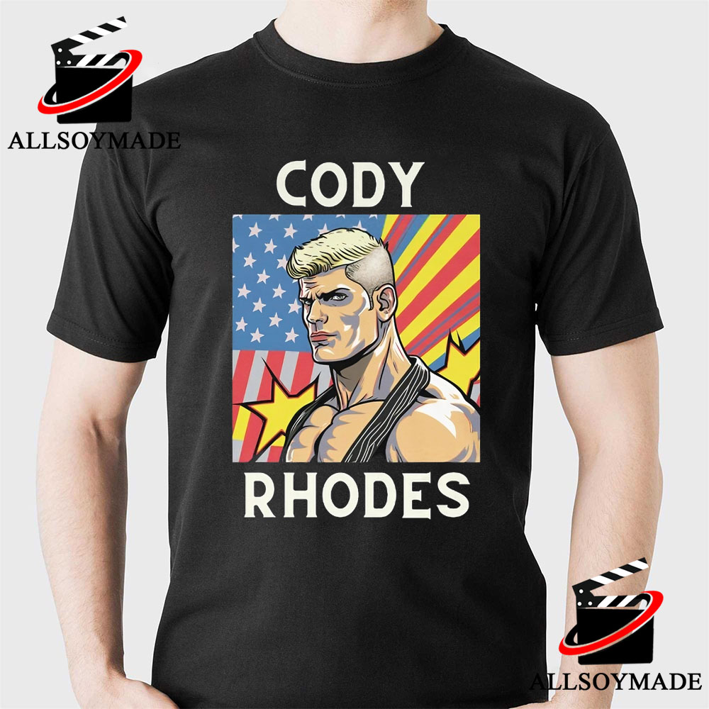 Cheap WWE Cartoon Style American Nightmare Dusty Rhodes T Shirt