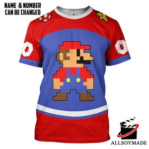 Personalized Mario 3D Hoodie, Cheap Super Mario All Over Print Shirt, Super Mario Bros Merchandise