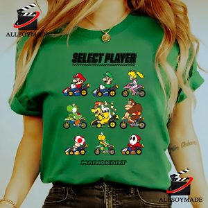 Funny Select Player Super Mario Bros T Shirt, Cheap Boys Mario T Shirt 1