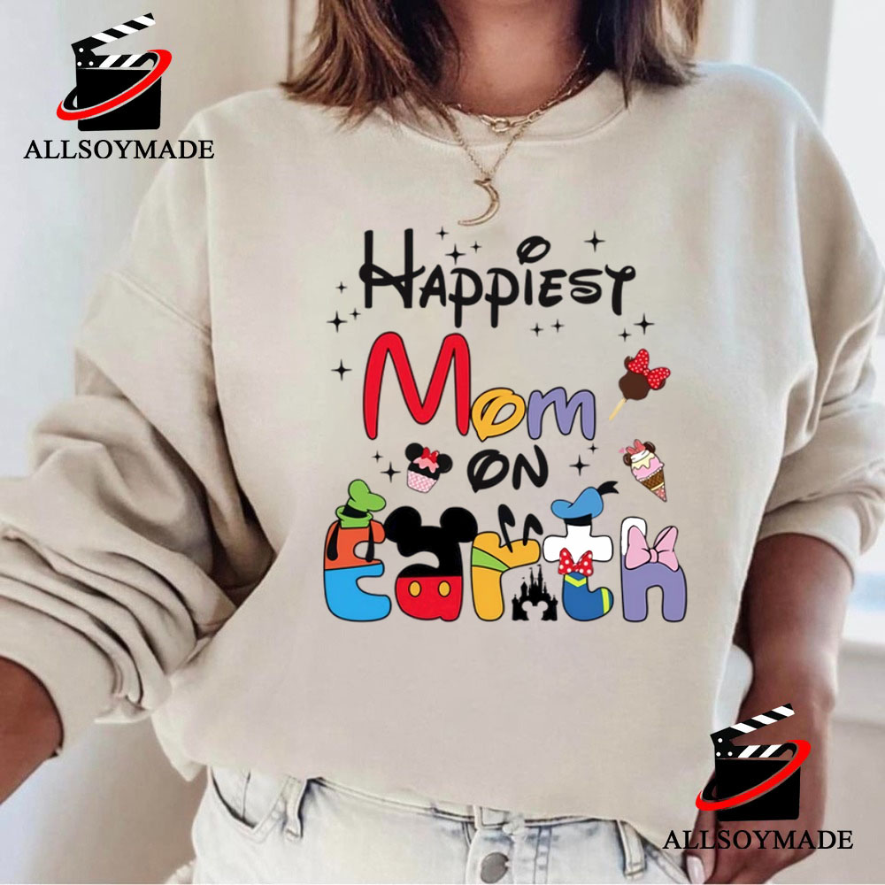 Happiest Mom On Earth Mothers Day T Shirt Ideas, Mickey Mouse Mom