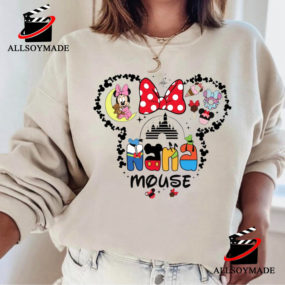 Disney Minnie Mouse wearing Louis Vuitton shirt, hoodie