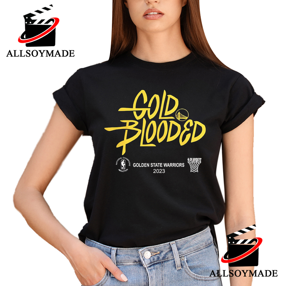 New Gold Blooded Warriors T Shirt, Cheap NBA Basketball Golden State Warriors  Merchandise - Allsoymade