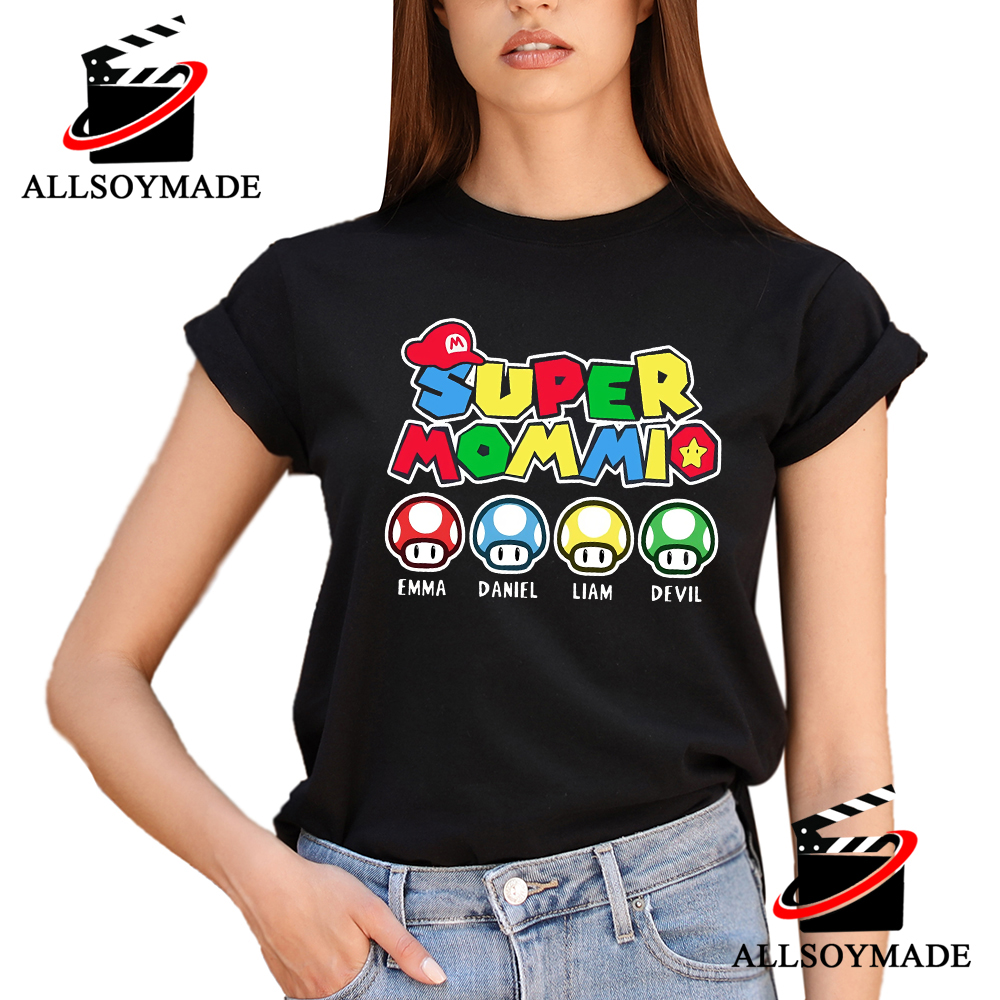 Super Personalized Mom Shirts, Super Mario Bros T Shirt, Cute Mothers Day  Gift Ideas - Allsoymade