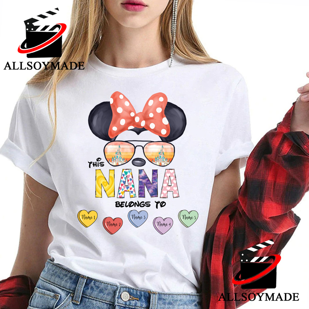 This Nana Belong To Minnie Mouse Mom Shirt, Personalized Mothers