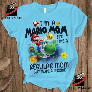 Unique I Am A Mario Mom Super Mario Shirts For Adults, Gift For Boys Mario T Shirt