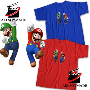 Funny Mario And Luigi Shirts, Super Mario Bros T Shirt, Cheap Nintendo Merchandise 1