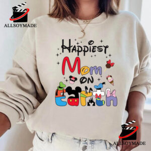 Happiest Mom On Earth Mothers Day T Shirt Ideas, Mickey Mouse Mom Shirt, Cool Mom Gifts