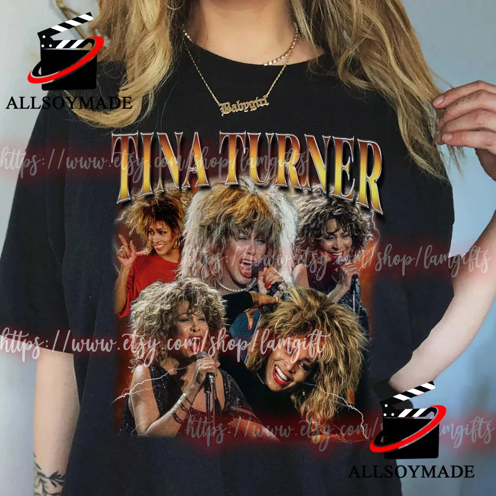 Retro Queen of Rock And Roll Tina Turner T Shirt, Unique Rest In Peace Tina  Turner Shirt - Allsoymade