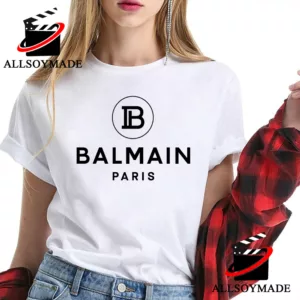 Logo Balmain Paris T Shirt Women Men, Sale Balmain Logo T Shirt