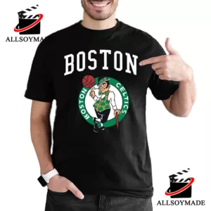 Logo Leprechaun Green Boston Celtics T Shirt Mens, Unique Basketball Boston Celtics Merch 3