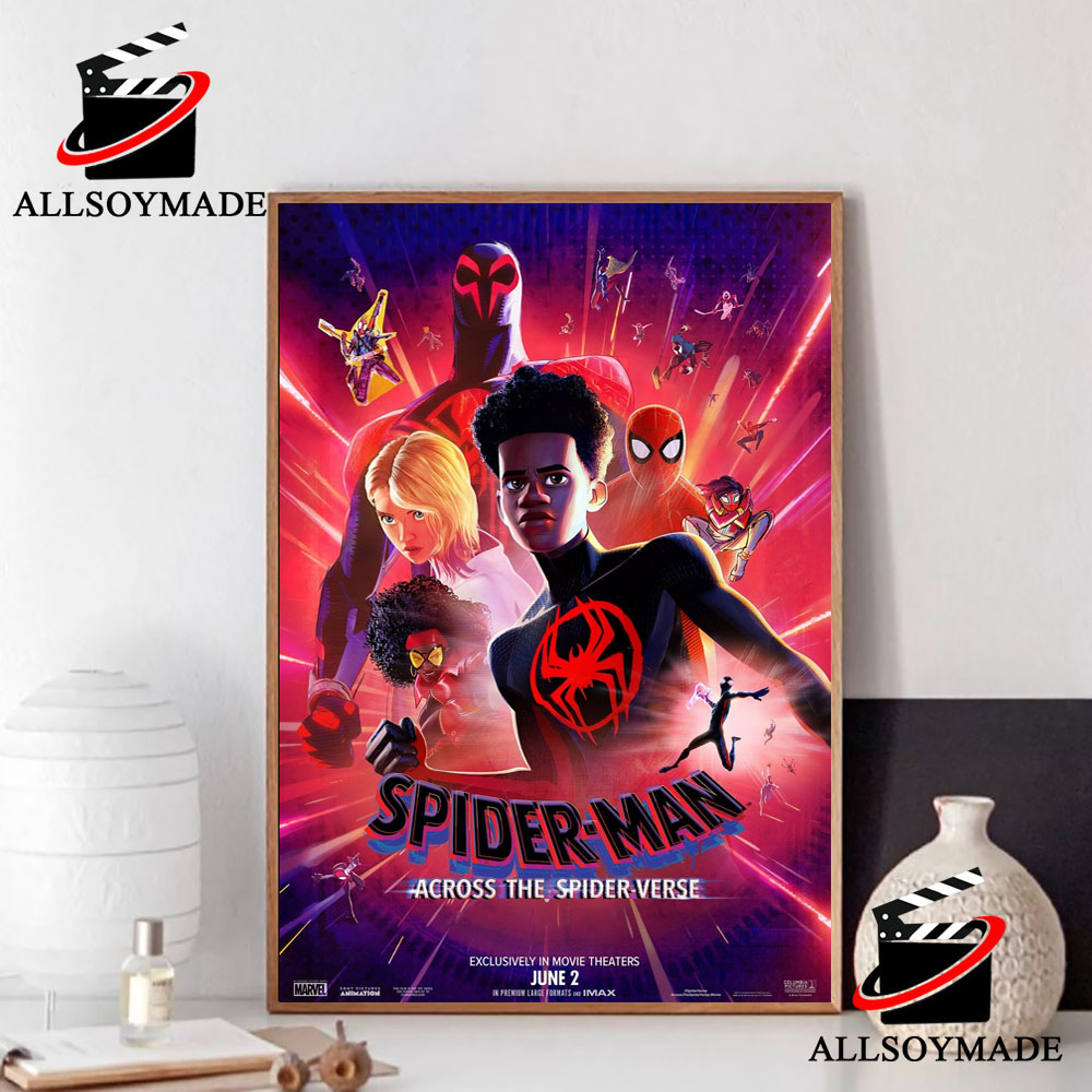 New All Characters Marvel Movie Spiderman Across The Spider Verse Poster, Marvel Gifts For Him