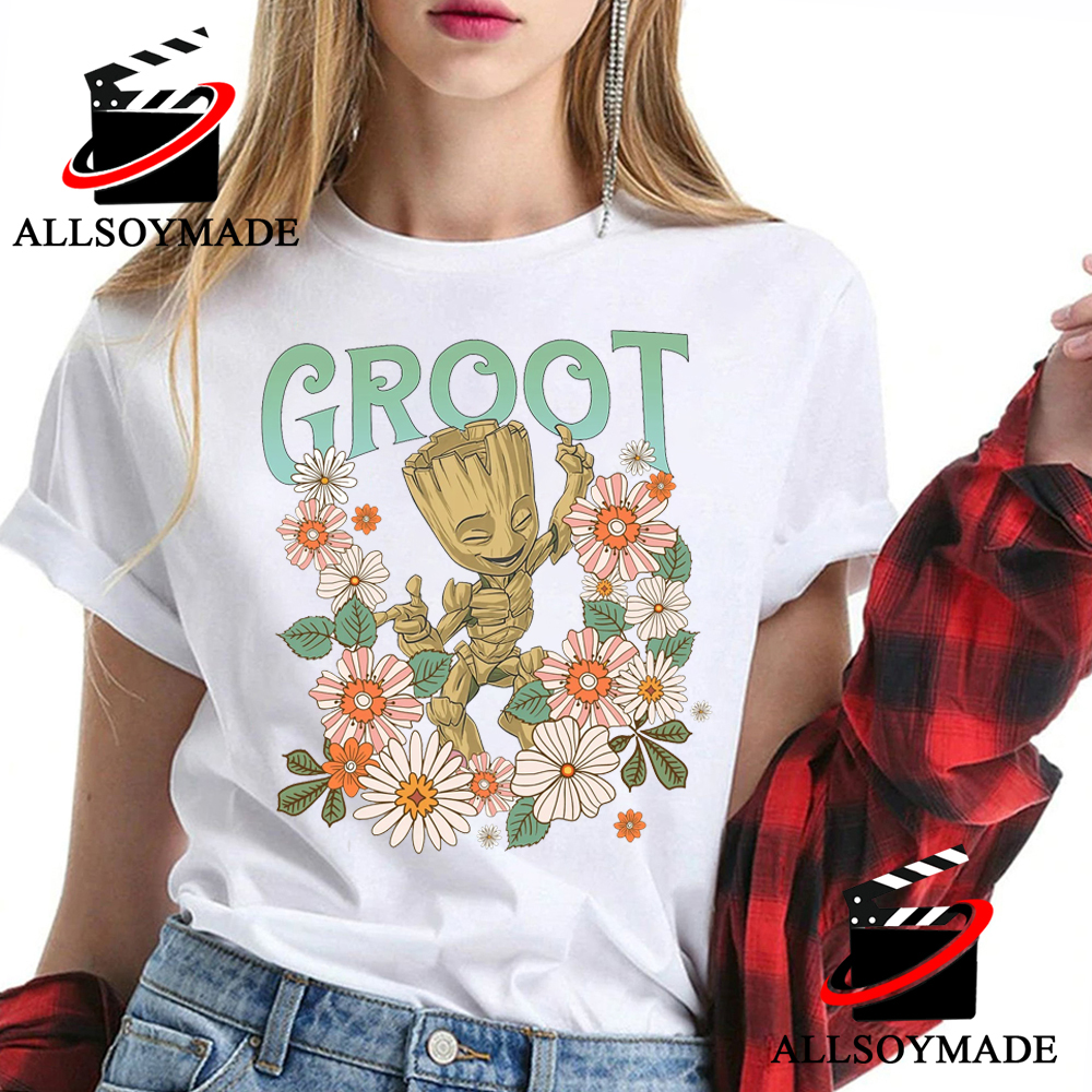 Cheap Groot Floral Dance Guardians Of The Galaxy T Shirt Marvel