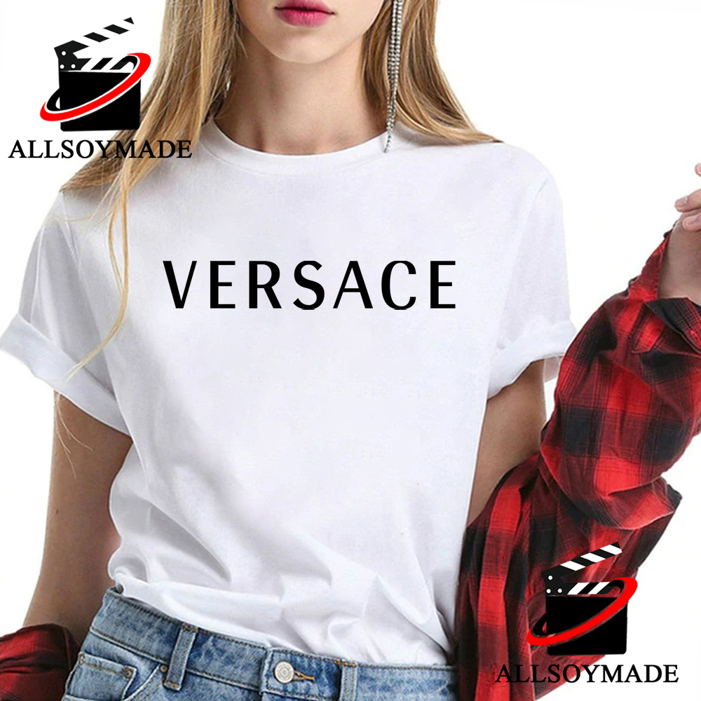Letter Logo Versace T Womens Sale, Versace T Shirt Mens Sale Allsoymade