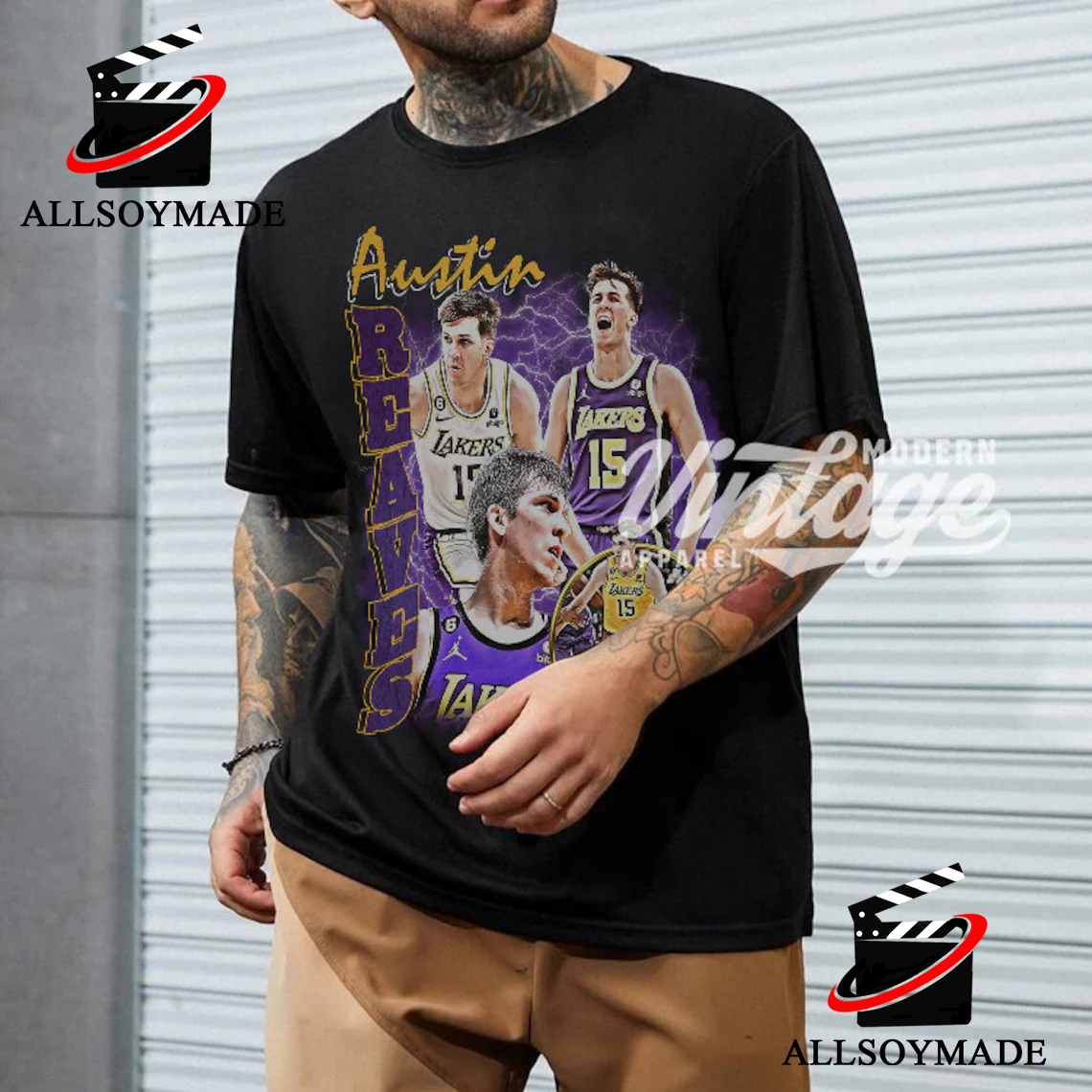 Vintage Basketball Player Los Angeles Lakers Austin Reaves T Shirt, Cheap  Austin Reaves Merchandise - Allsoymade