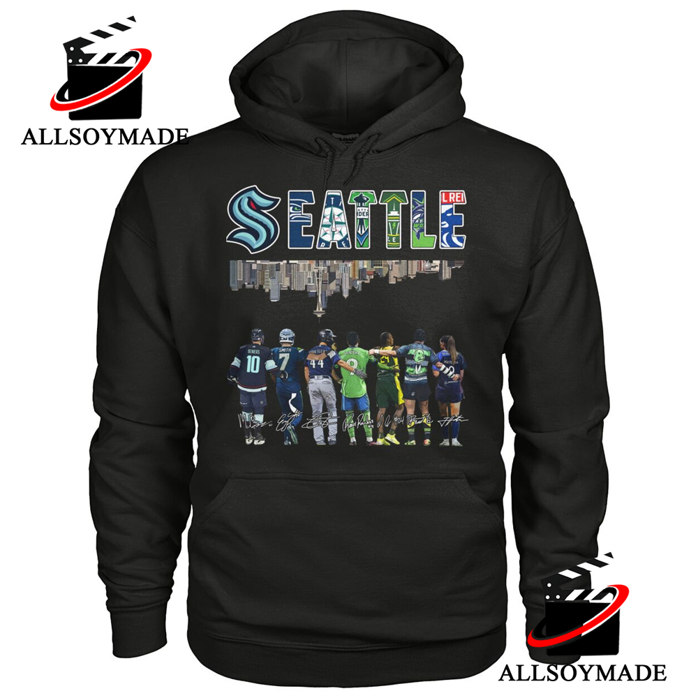 Seattle Kraken Mariners Seahawks Storm Sounders Fc 5 teams sports circle  logo shirt, hoodie, sweater, long sleeve and tank top