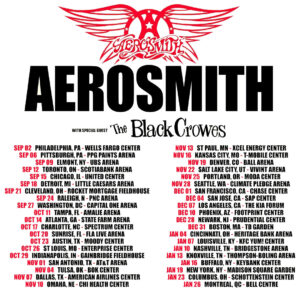 Peace Out Aerosmith 2023 Farewell Tour T-shirt The Black Crowes