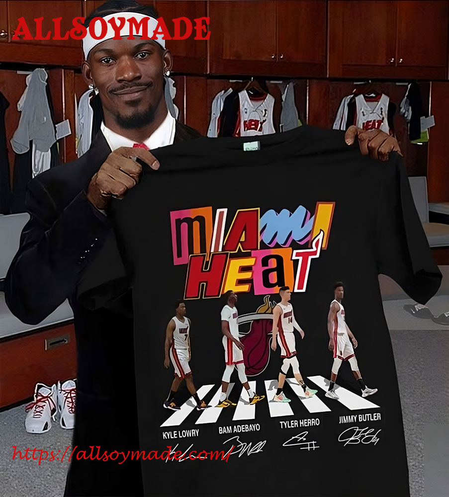 The Miami Abbey Road T Shirt, Signature Of Member NBA Basketball