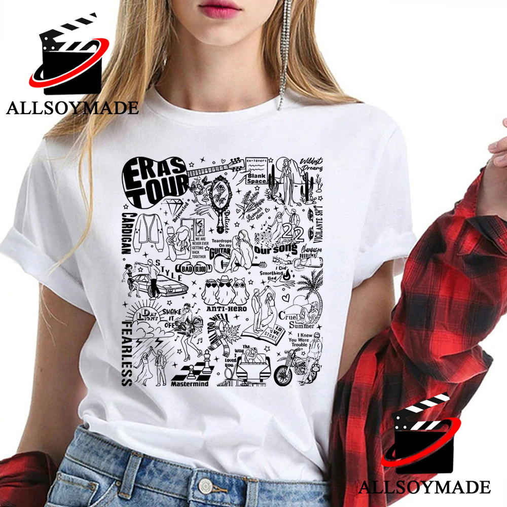 Unique All Music Song Taylor Swift Album Shirt, Cheap Taylor Swift Eras  Tour Merch - Allsoymade