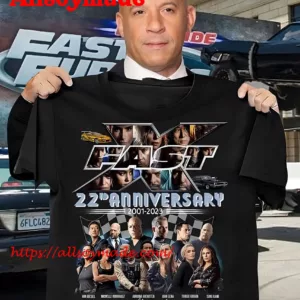 Fast X 22nd Anniversary The End Of The Road Begins T Shirt, All Character Fast And Furious T Shirt
