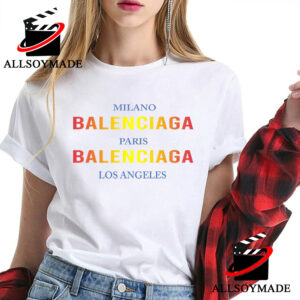 Milano Paris Los Angeles Balenciaga T Shirt For Men Women 2