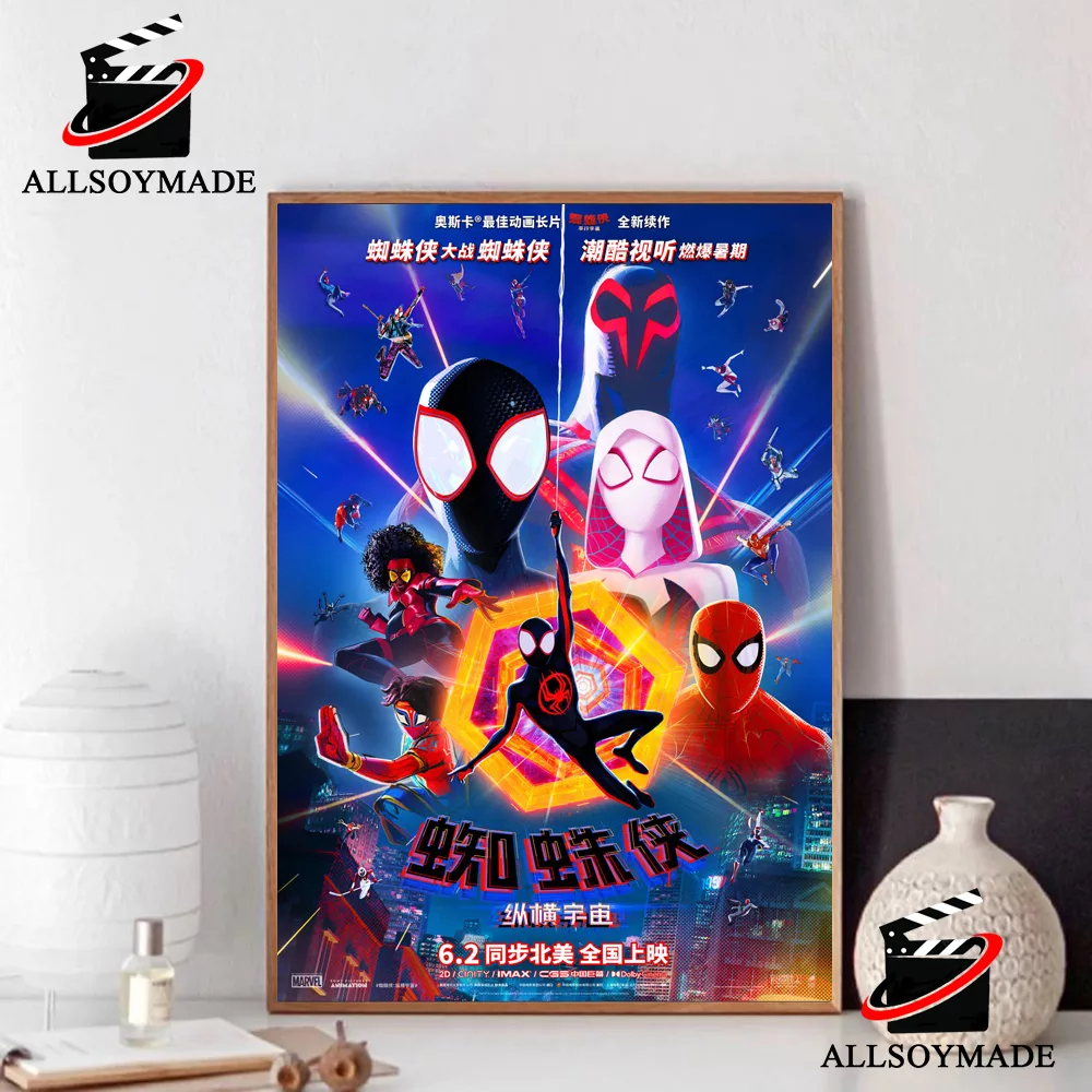 Spiderman Across The Spider-Verse movie poster (d) - Spiderman poster - 11  x 17, spider man across the spider verse poster 