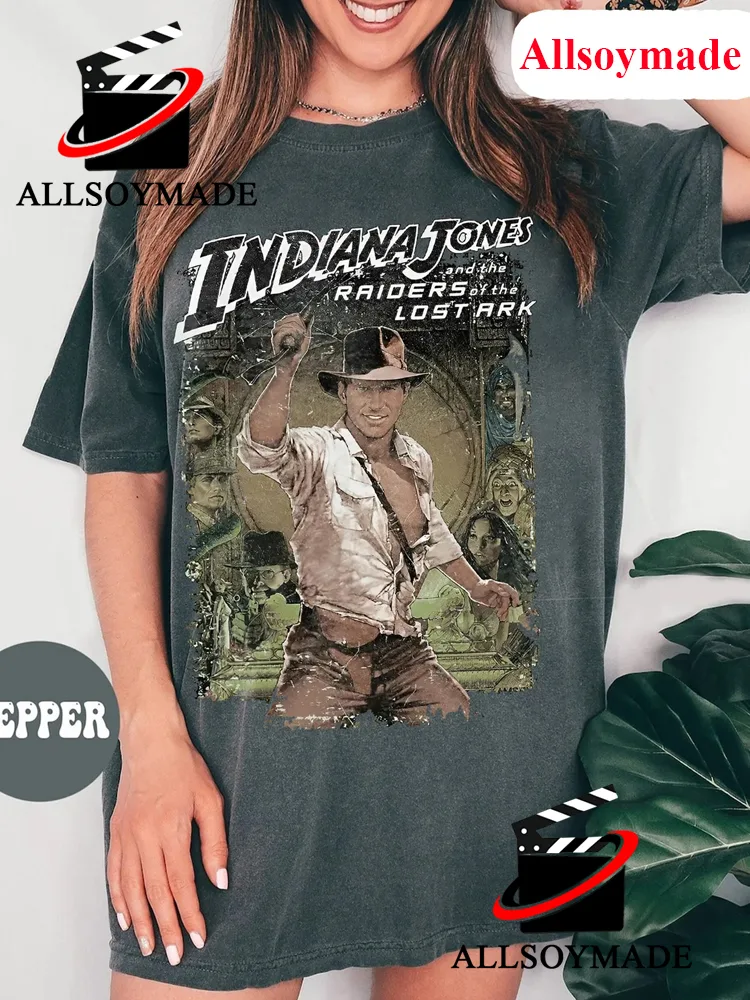 Cheap Disney Movie Indiana Jones And The Raiders Of The Lost Ark T Shirt,  Vintage Indiana Jones T Shirt - Allsoymade