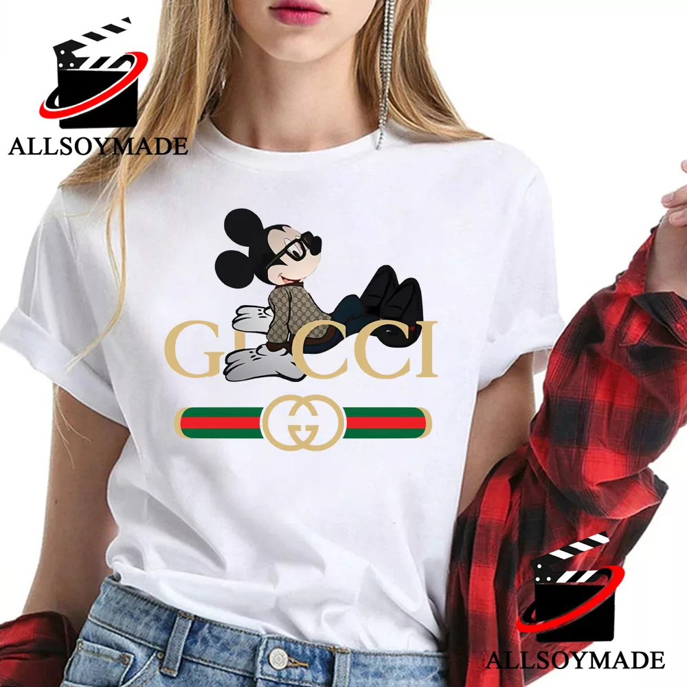 Mickey Mouse wearing Gucci Louis Vuitton shirt, hoodie, sweater