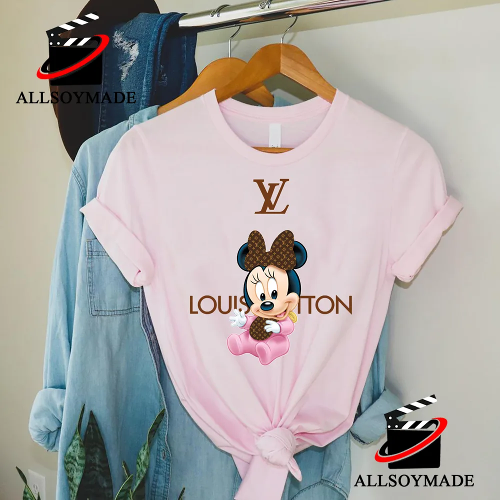 Cute Baby Minnie Mouse Louis Vuitton T Shirt Womens, Cheap Louis