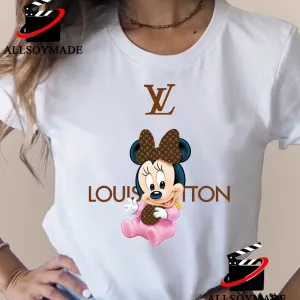 Cool Mickey Mouse Louis Vuitton White T Shirt, Cheap Louis Vuitton