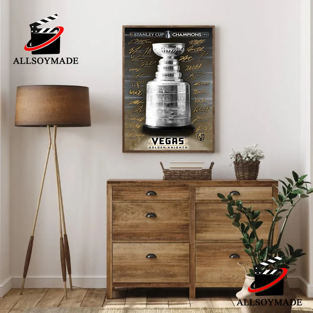 Cheap Signature Of All Players Vegas Golden Knights Poster, Golden Knights  Stanley Cup Champions Poster - Allsoymade