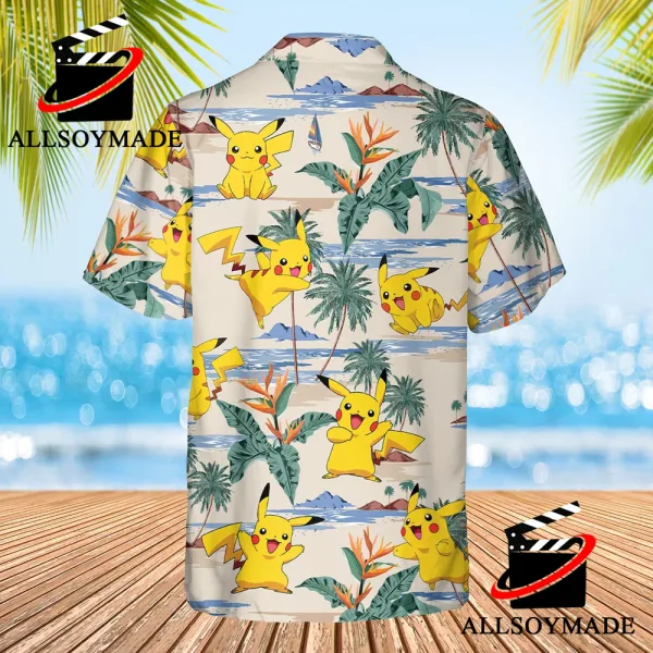 Pikachu Tropical Vibes Pokemon Hawaiian Shirt, Pikachu Hawaiian Shirt Gifts For Pokemon Lovers 1
