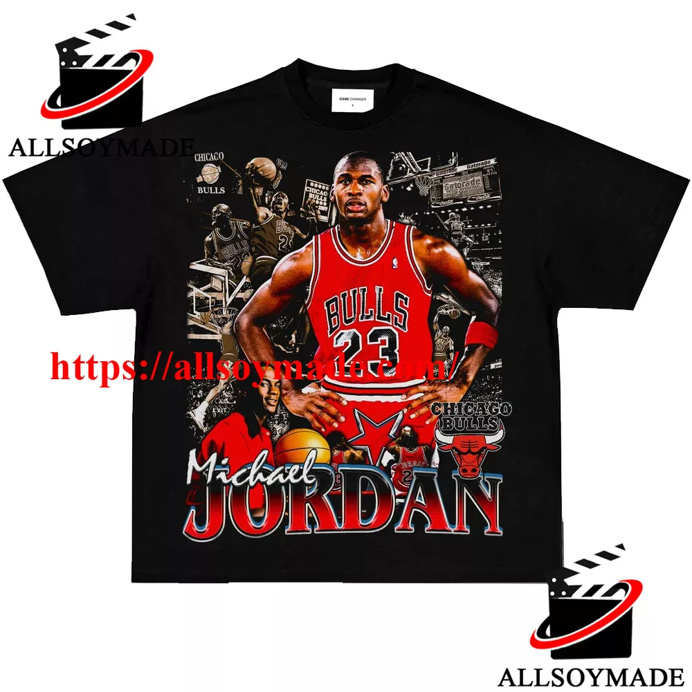 Cheap NBA Basketball Player Chicago Bulls Michael Jordan T Shirt Vintage, Chicago  Bulls T Shirt Mens - Allsoymade