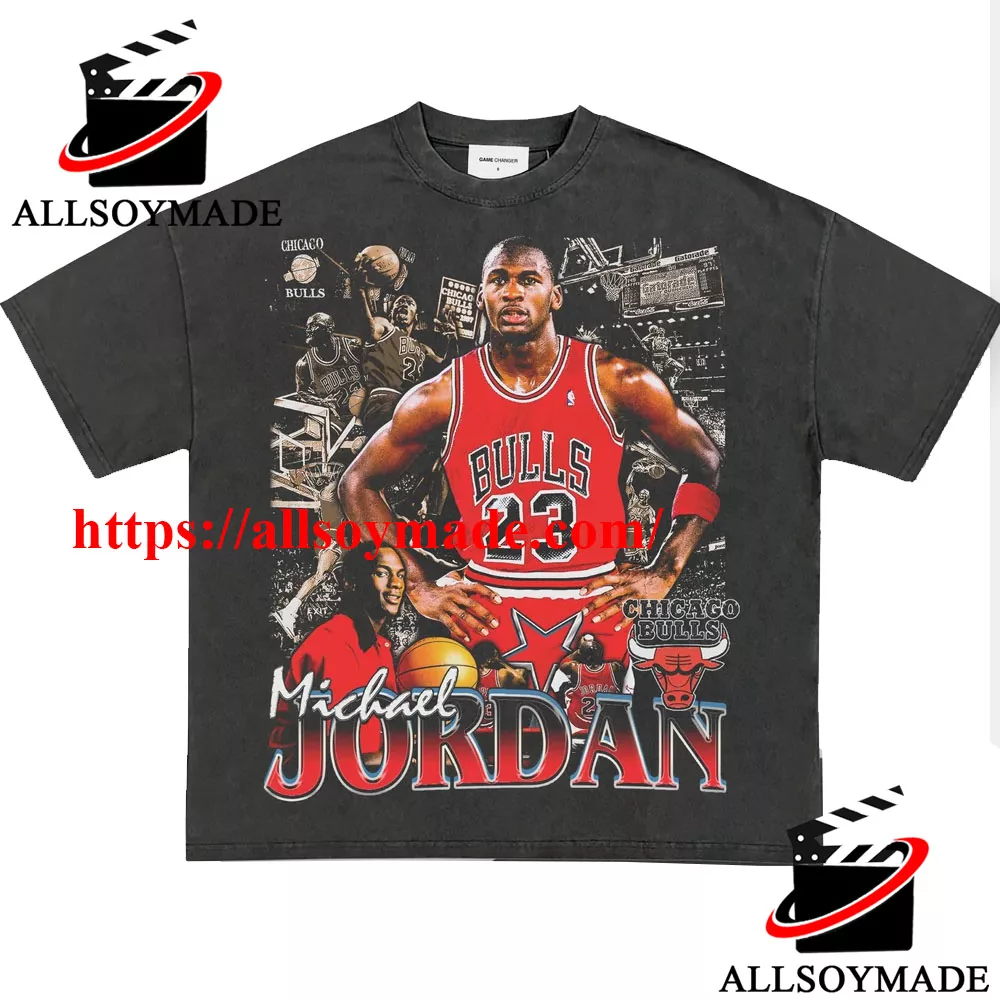 Cheap NBA Basketball Player Chicago Bulls Michael Jordan T Shirt Vintage,  Chicago Bulls T Shirt Mens - Allsoymade