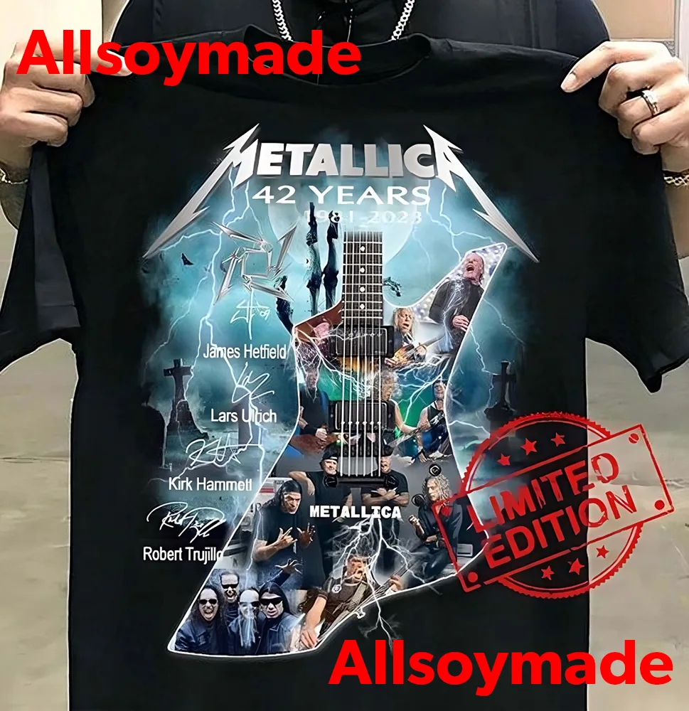 Unique Signature All Member American Heavy Metal Band Womens Metallica T Shirt