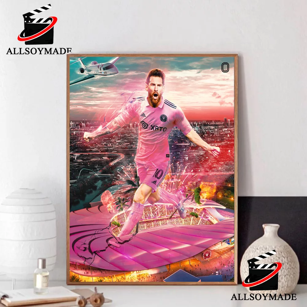 New Soccer Inter Miami Lionel Messi Poster For Wall - Allsoymade