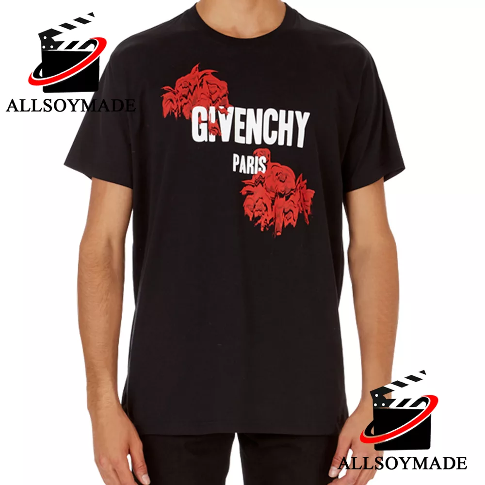 Red Rose Givenchy Paris Shirt, Givenchy T Shirt Sale For Women Men