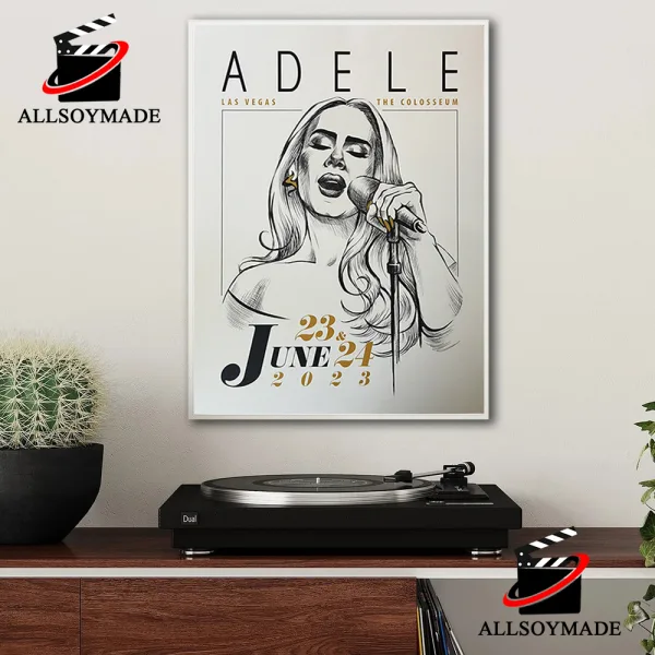 Las Vegas The Colosseum Adele Poster, Las Vegas Weekends Portrait Adele Concert Poster