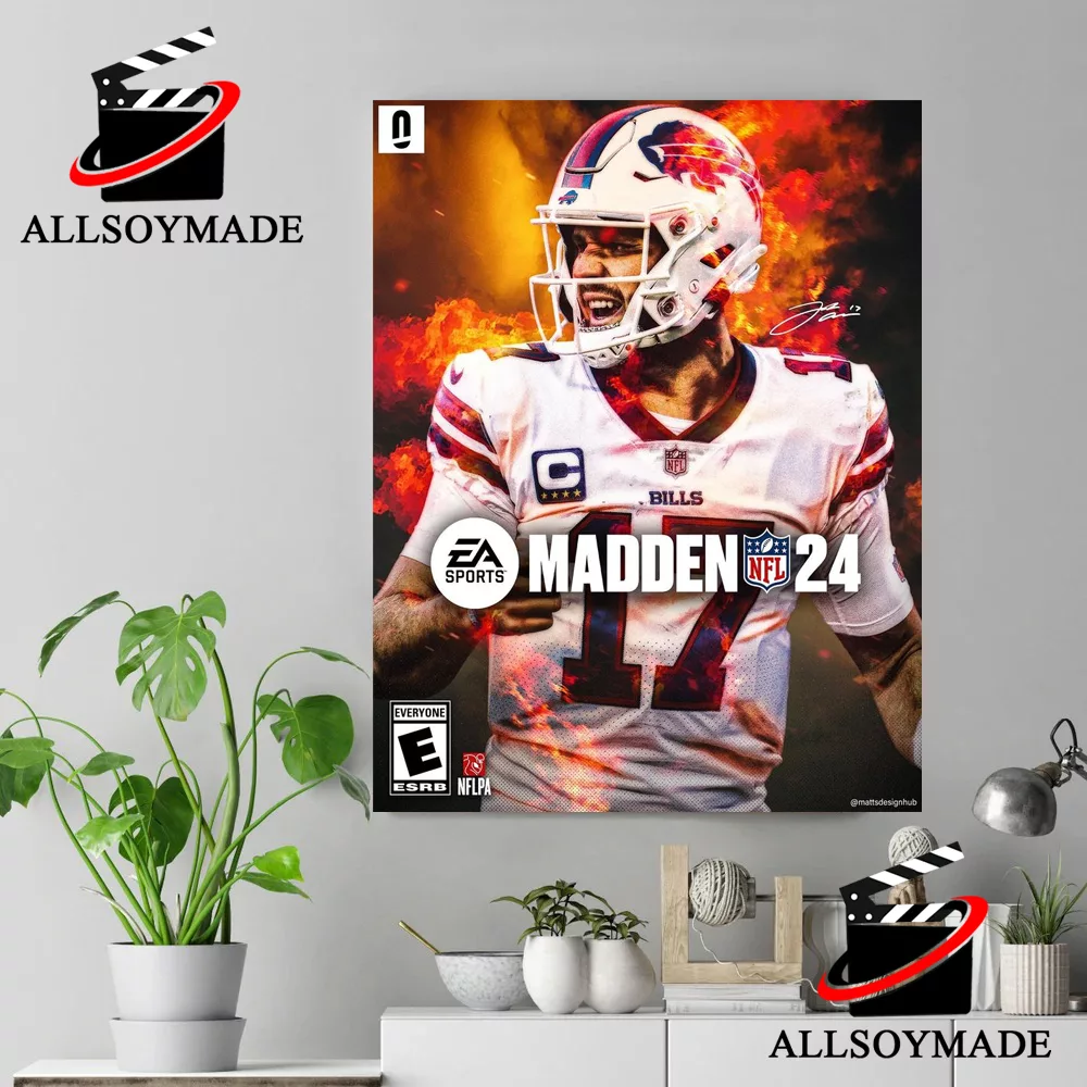 New EA Sports Buffalo Bills Quarterback Josh Allen Madden 24 Poster, Cheap Buffalo  Bills Merchandise - Allsoymade