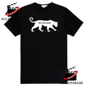 Panther Balenciaga T Shirt Black, Balenciaga T Shirt Mens Sale