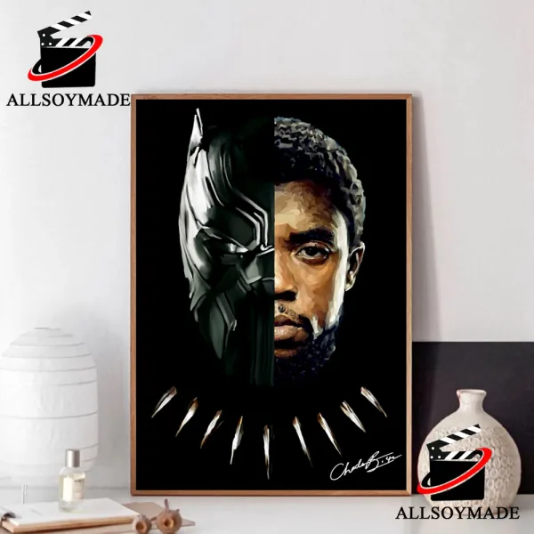 Autograph Signed Marvel Movie Black Panther Poster, Best Marvel Gift Ideas