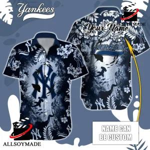 Personalized Tropical Plant MLB Baseball NY Yankees Hawaiian Shirt, Cheap New York Yankees Merch
