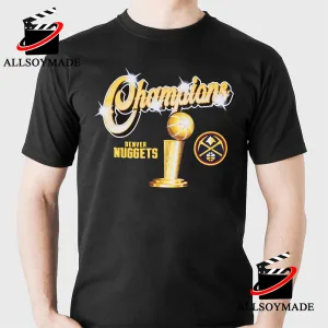 Larry O Brien Championship Trophy Denver Nuggets T Shirt, Logo Denver Nuggets Championship Shirt