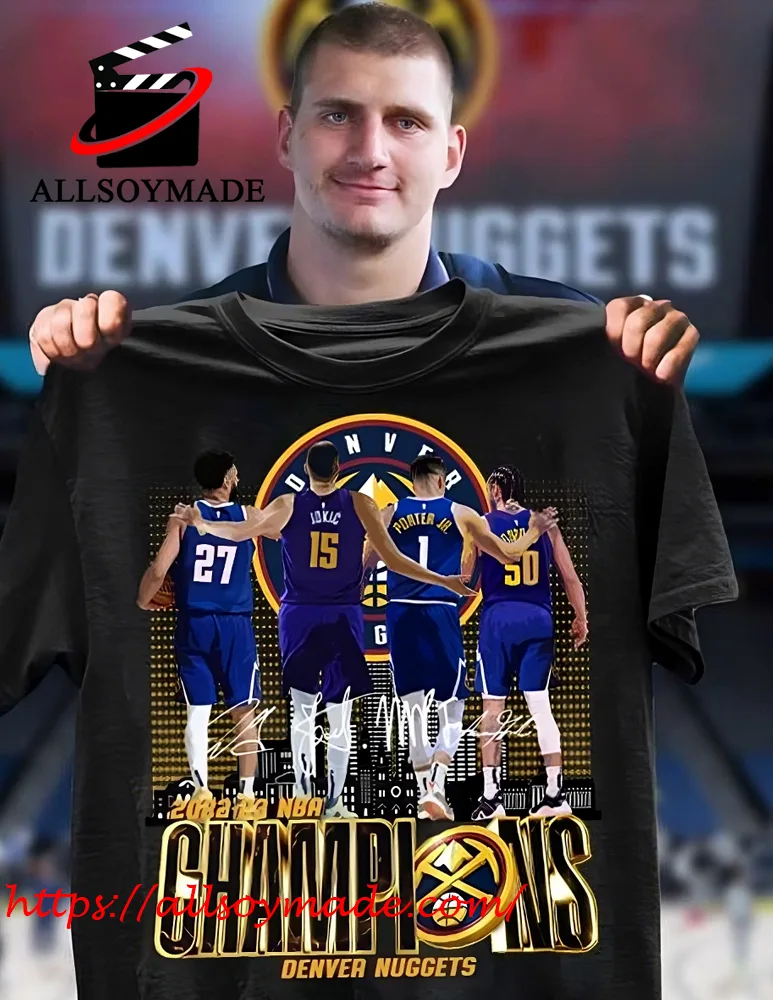 Denver Nuggets 2023 NBA Finals Champions signature of all players