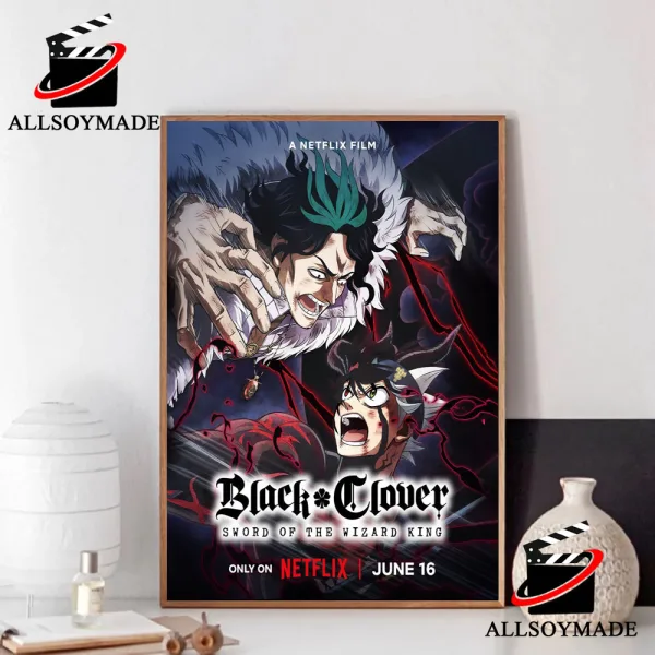 Anime Movie Black Clover Sword of the Wizard King Poster, Black Clover Poster Wall Art 1